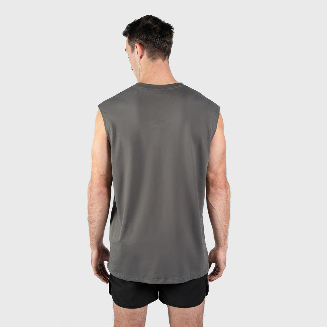 TWL - LIFESTYLE OVERSIZED TANK - EMBLEM - FADED DARK GREY
