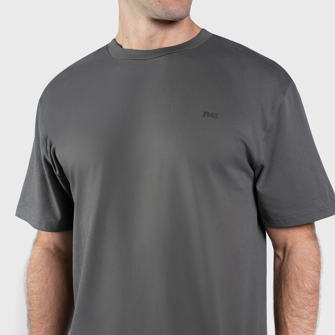 TWL - LIFESTYLE OVERSIZED T-SHIRT - EMBLEM - FADED DARK GREY