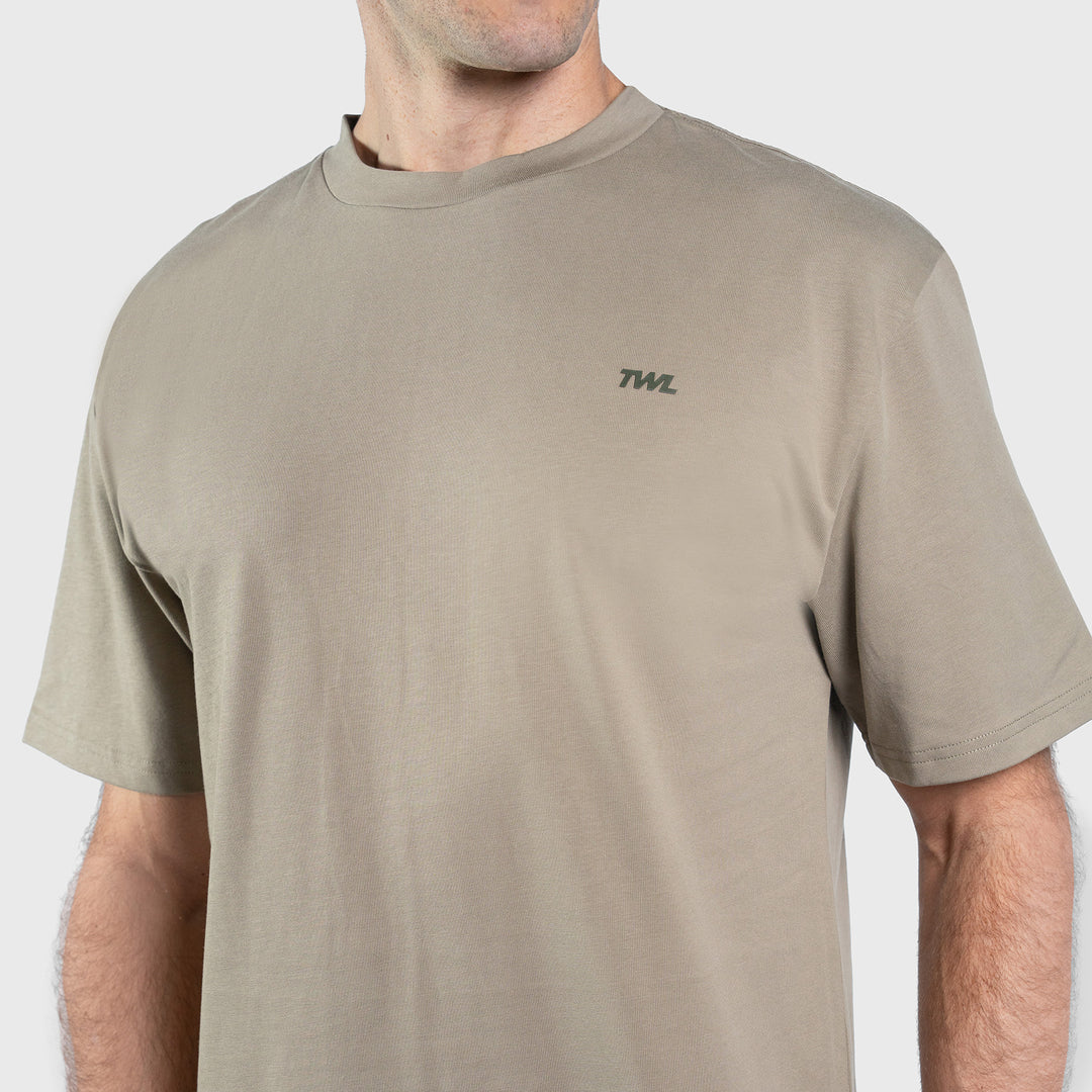 TWL - LIFESTYLE OVERSIZED T-SHIRT - EMBLEM - FADED LIGHT GREY