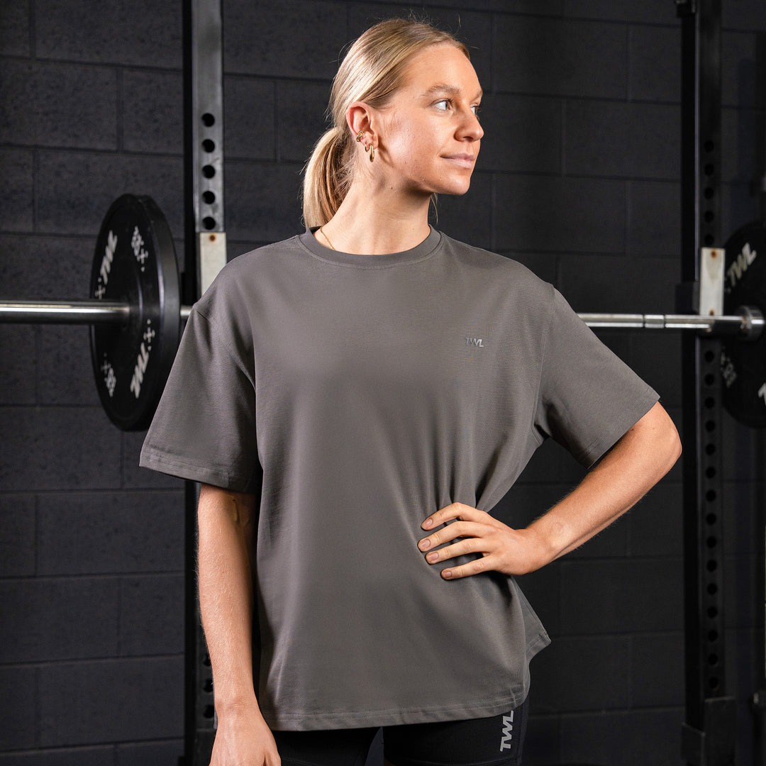 TWL - WOMEN'S LIFESTYLE BOYFRIEND T-SHIRT - FADED DARK GREY
