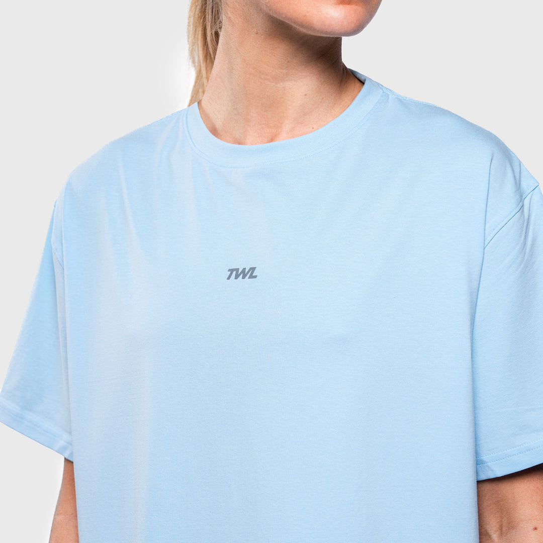 TWL - WOMEN'S OVERSIZED BOYFRIEND T-SHIRT - BABY BLUE