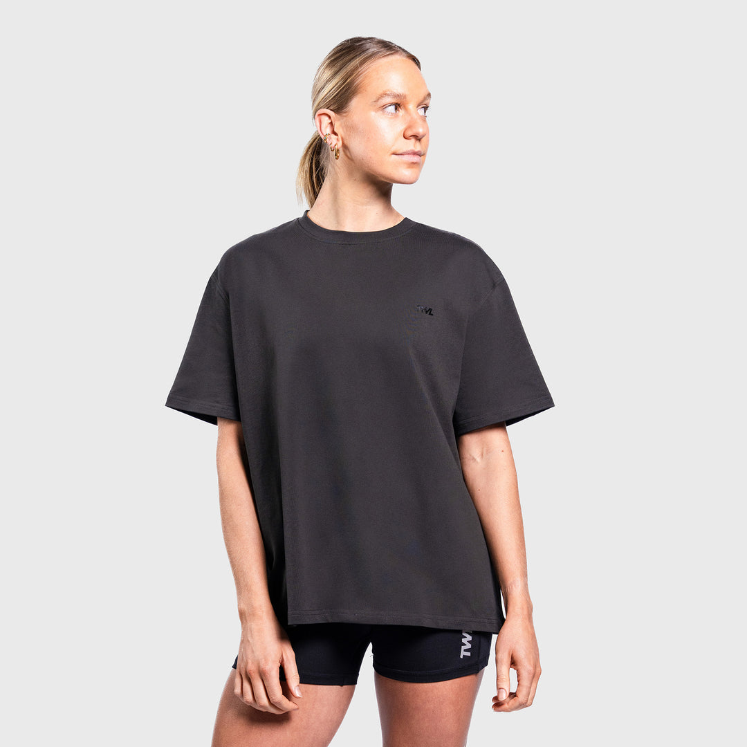 TWL - WOMEN'S LIFESTYLE BOYFRIEND T-SHIRT - FADED BLACK