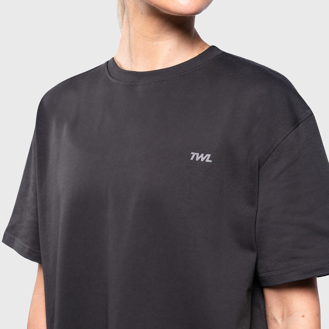 TWL - WOMEN'S LIFESTYLE BOYFRIEND T-SHIRT - FADED BLACK