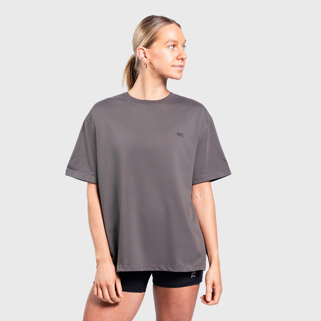 TWL - WOMEN'S LIFESTYLE BOYFRIEND T-SHIRT - FADED DARK GREY