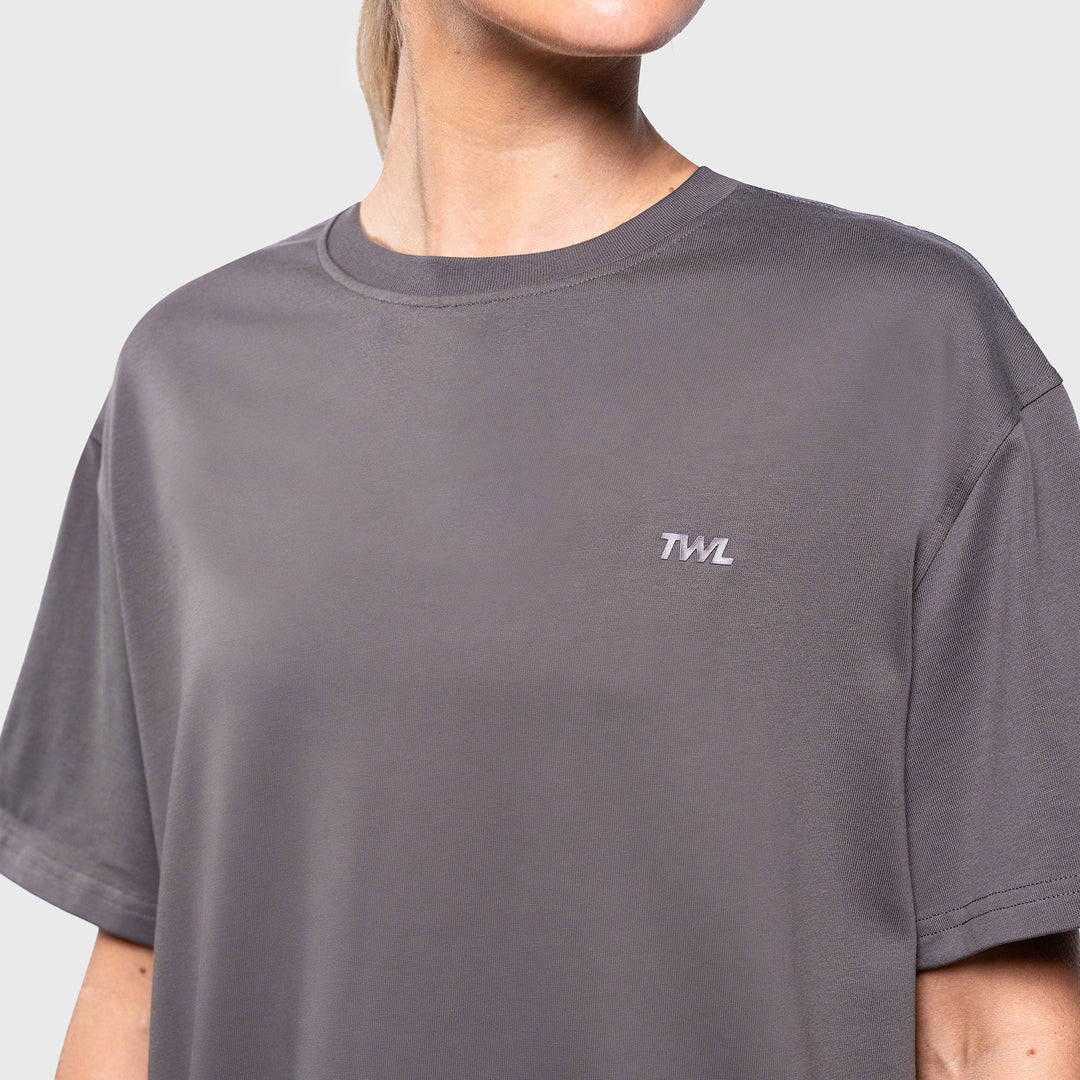 TWL - WOMEN'S LIFESTYLE BOYFRIEND T-SHIRT - FADED DARK GREY
