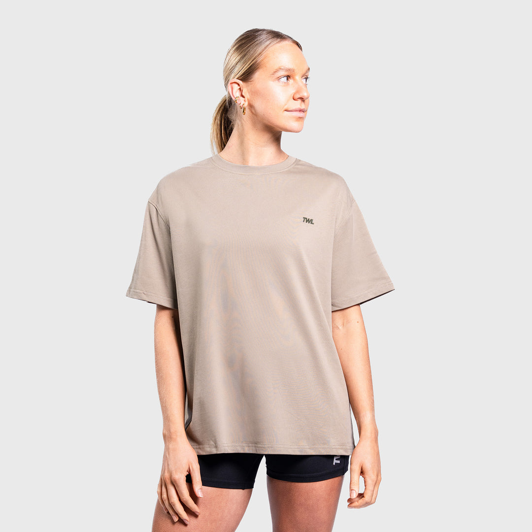 TWL - WOMEN'S LIFESTYLE BOYFRIEND T-SHIRT - FADED LIGHT GREY