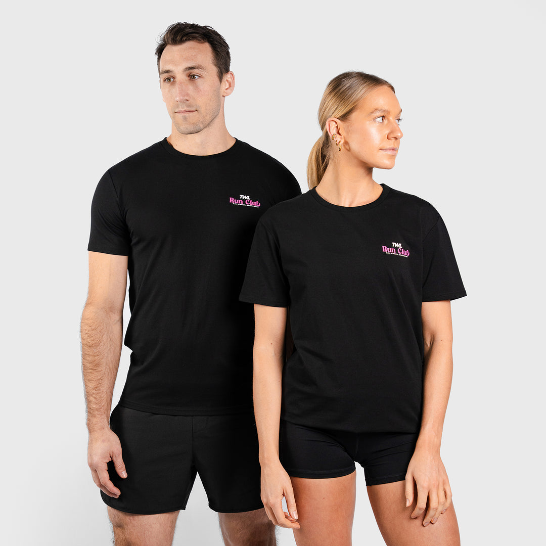 TWL - EVERYDAY T-SHIRT - RUN CLUB - BLACK