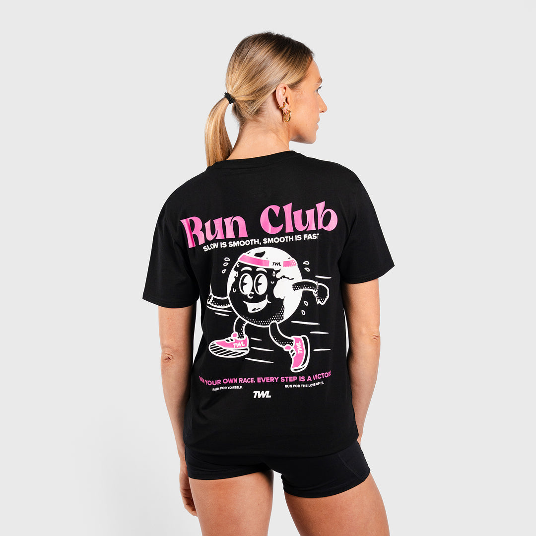 TWL - EVERYDAY T-SHIRT - RUN CLUB - BLACK