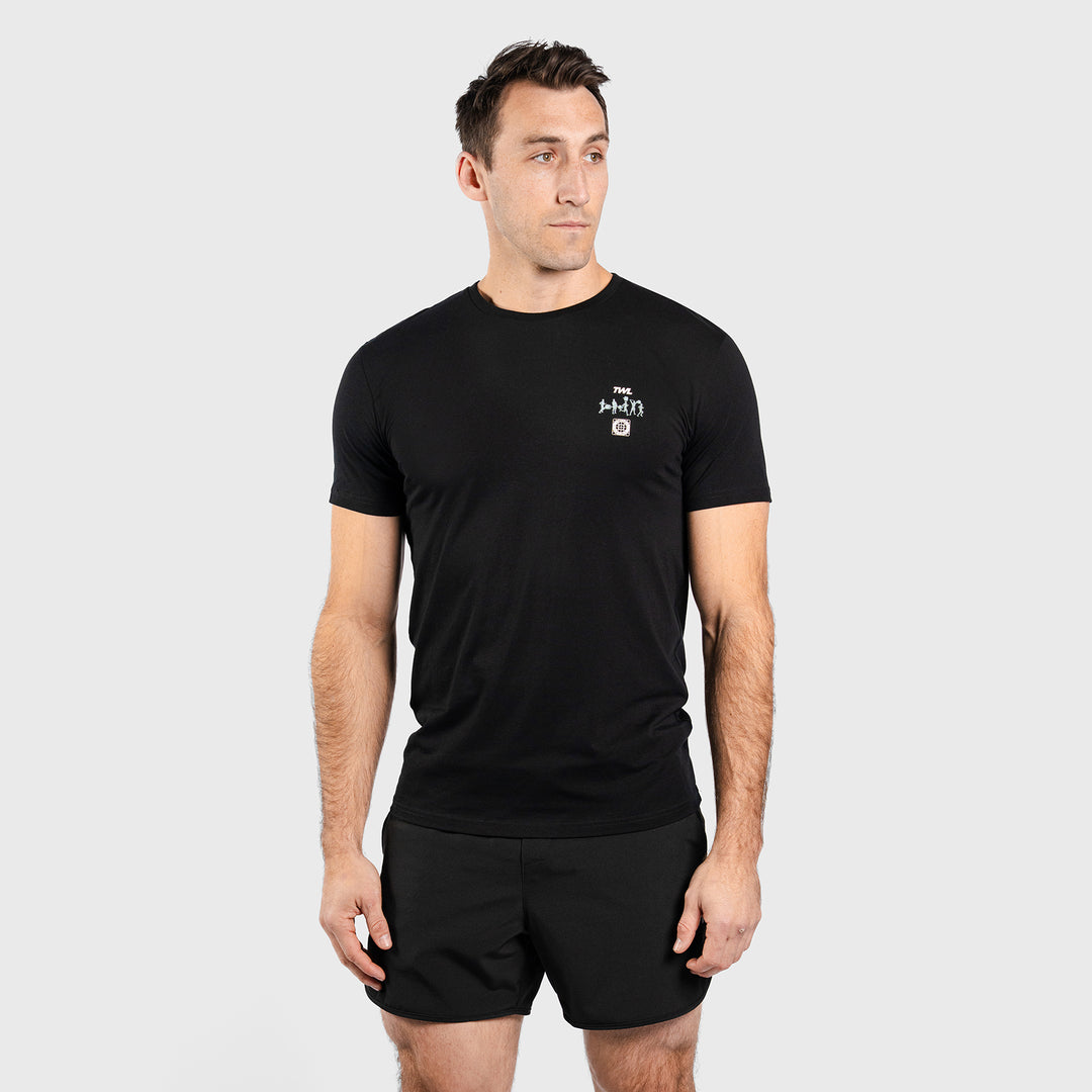 TWL - EVERYDAY T-SHIRT - RUN FAST LIFT HEAVY - BLACK