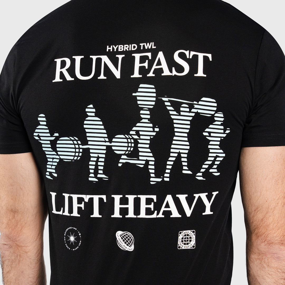 TWL - EVERYDAY T-SHIRT - RUN FAST LIFT HEAVY - BLACK