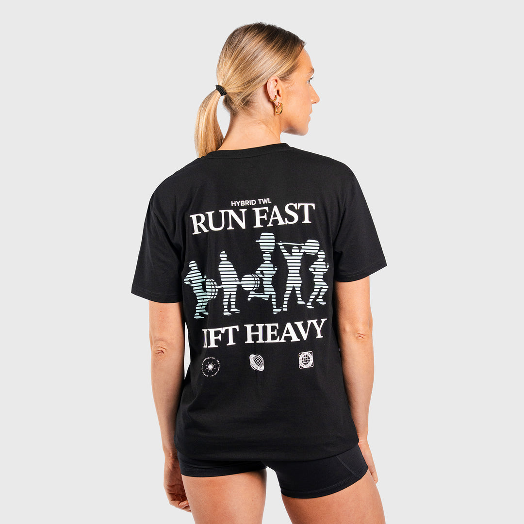 TWL - EVERYDAY T-SHIRT - RUN FAST LIFT HEAVY - BLACK