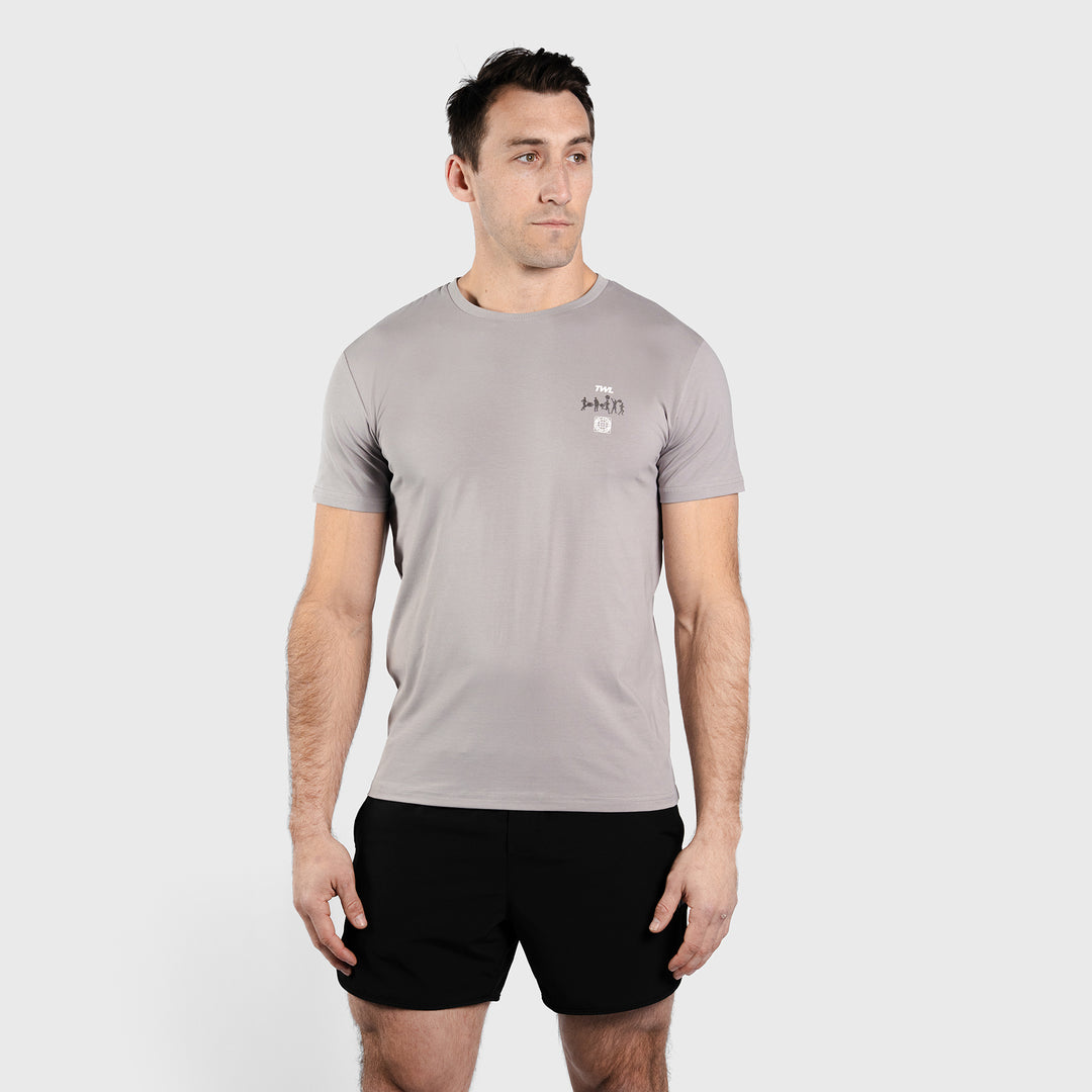 TWL - EVERYDAY T-SHIRT - RUN FAST LIFT HEAVY - GREY