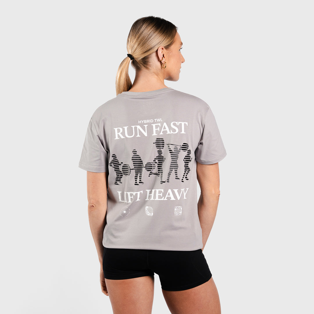 TWL - EVERYDAY T-SHIRT - RUN FAST LIFT HEAVY - GREY