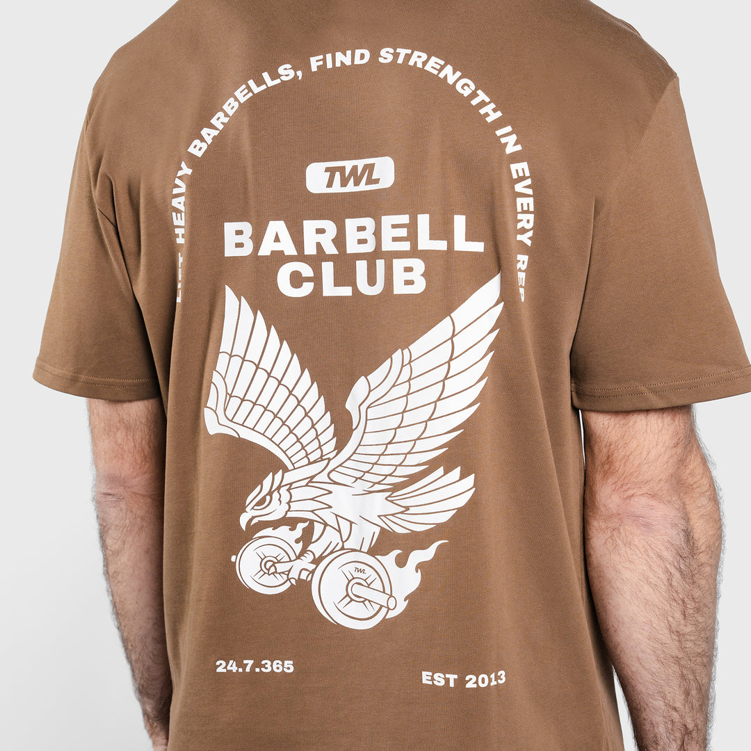 TWL - LIFESTYLE OVERSIZED T-SHIRT - BARBELL CLUB - EAGLE/CAPPUCCINO