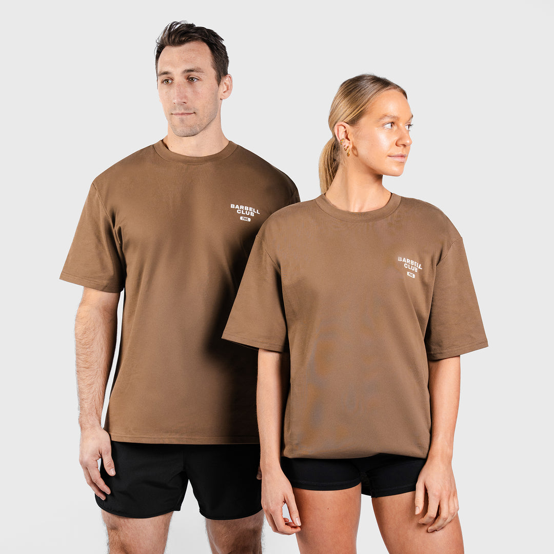 TWL - LIFESTYLE OVERSIZED T-SHIRT - BARBELL CLUB - EAGLE/CAPPUCCINO