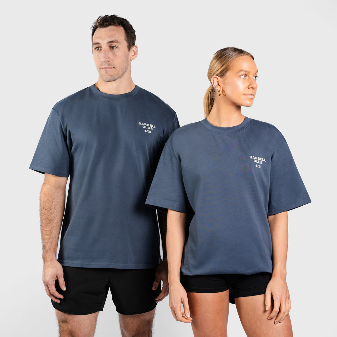 TWL - LIFESTYLE OVERSIZED T-SHIRT - BARBELL CLUB - EAGLE/STEEL BLUE