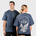 TWL - LIFESTYLE OVERSIZED T-SHIRT - BARBELL CLUB - EAGLE/STEEL BLUE