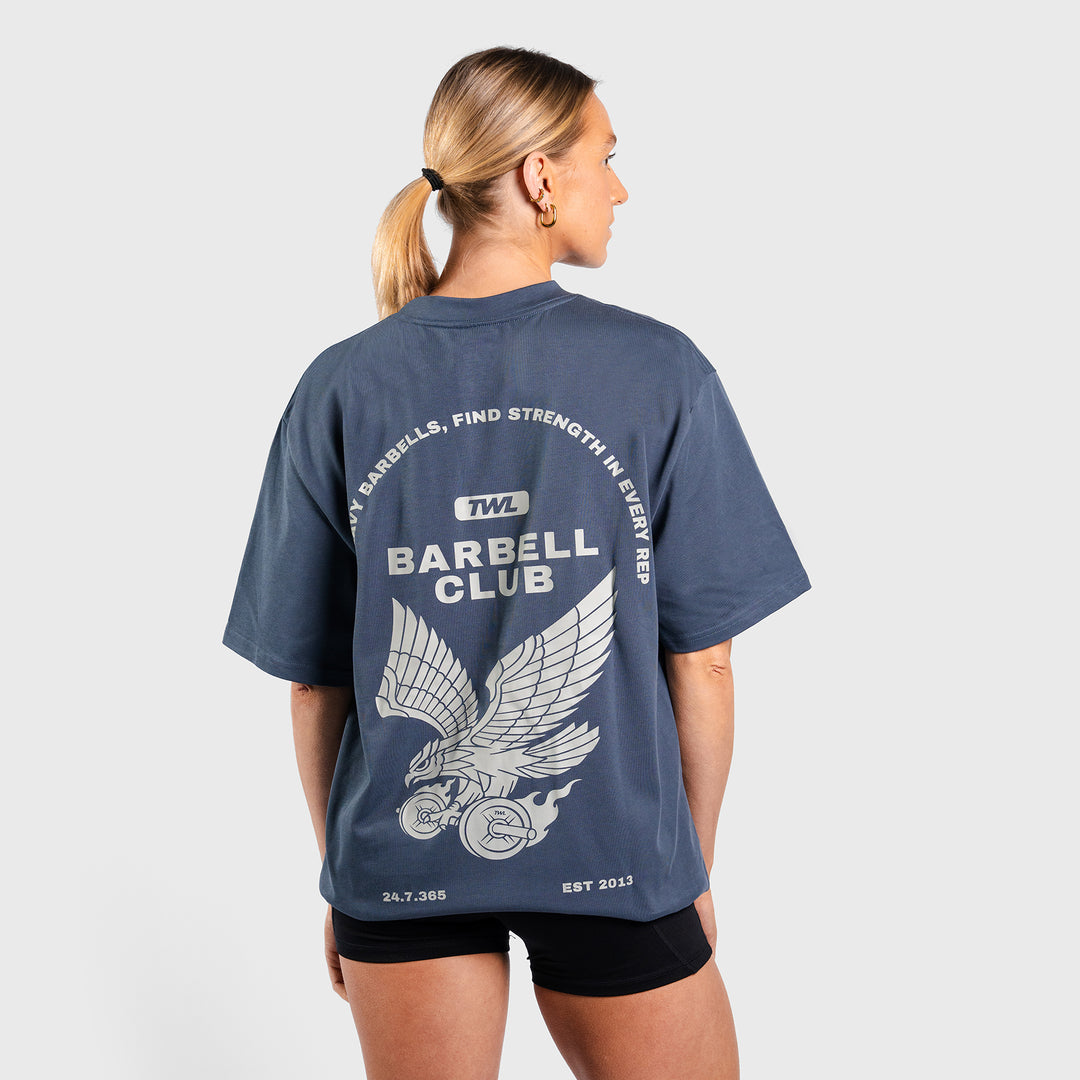 TWL - LIFESTYLE OVERSIZED T-SHIRT - BARBELL CLUB - EAGLE/STEEL BLUE