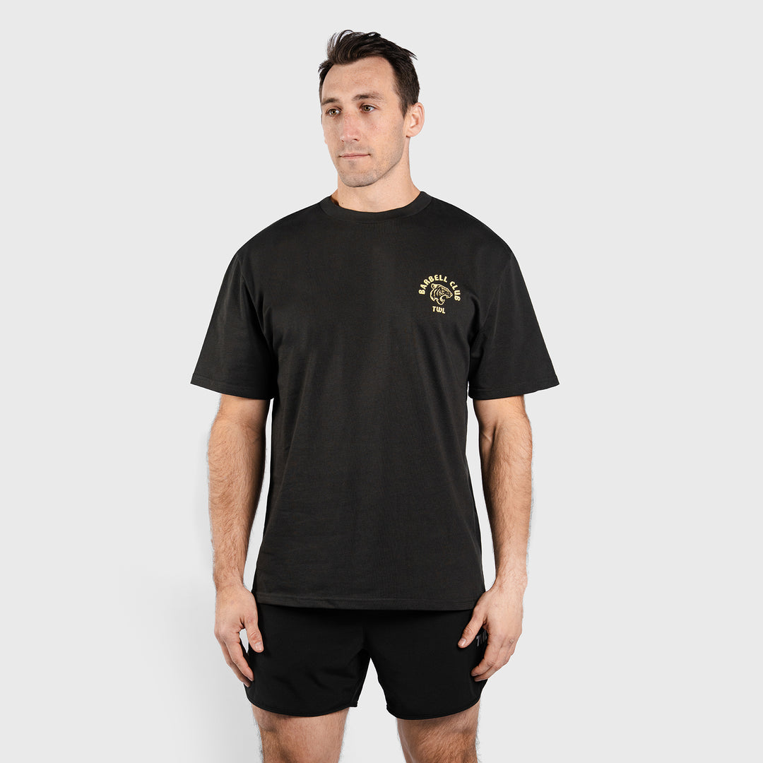 TWL - LIFESTYLE OVERSIZED T-SHIRT - BARBELL CLUB - TIGER/FADED BLACK/LEMON