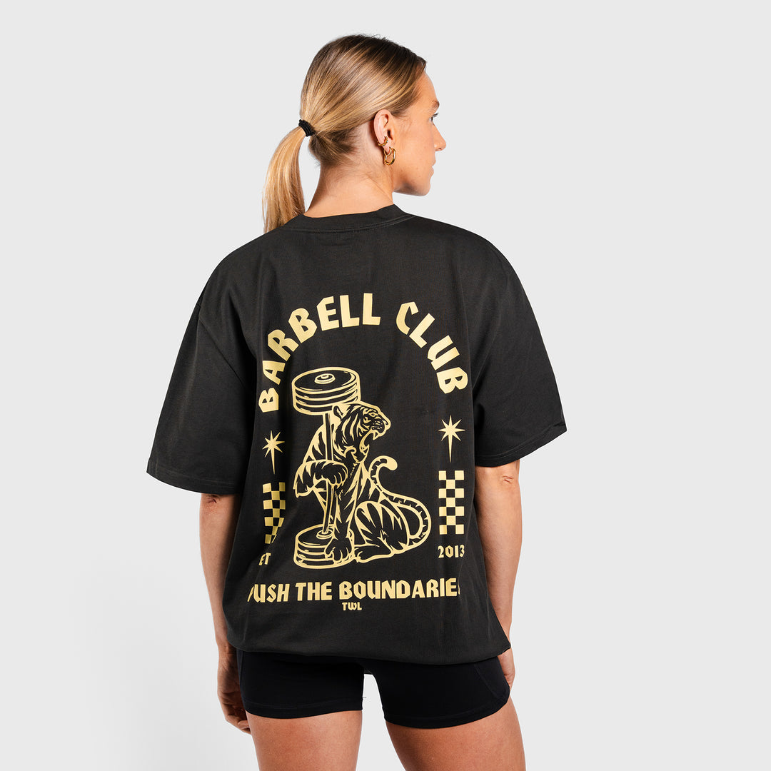 TWL - LIFESTYLE OVERSIZED T-SHIRT - BARBELL CLUB - TIGER/FADED BLACK/LEMON