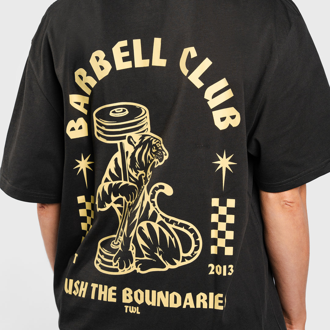 TWL - LIFESTYLE OVERSIZED T-SHIRT - BARBELL CLUB - TIGER/FADED BLACK/LEMON