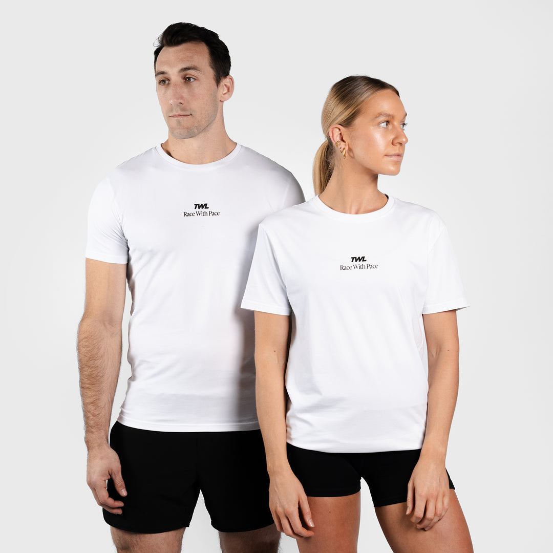 TWL - EVERYDAY T-SHIRT - RUNNING CAPSULE - WHITE/BLUE