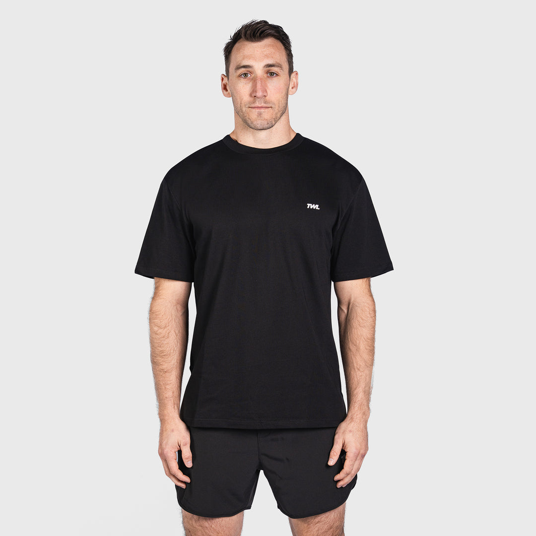 TWL - LIFESTYLE OVERSIZED T-SHIRT - PUSH THE BOUNDARIES - BLACK/WHITE