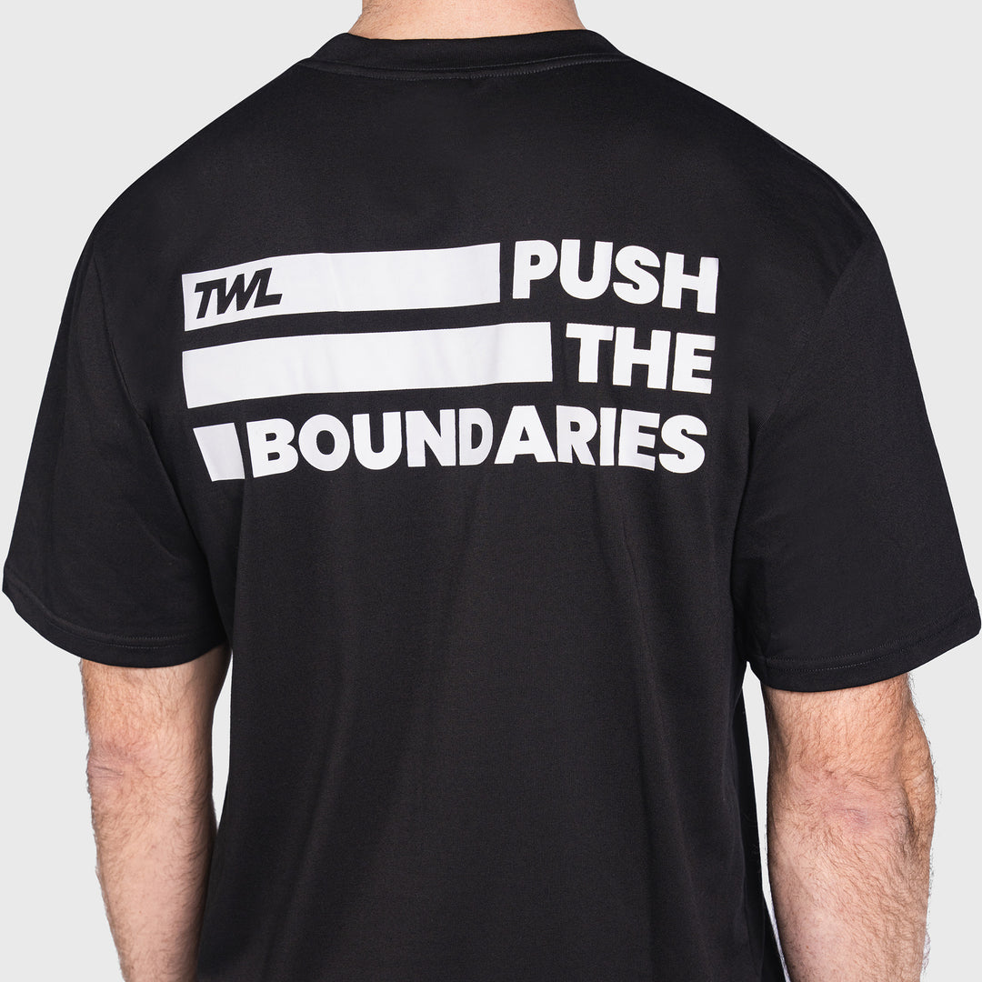 TWL - LIFESTYLE OVERSIZED T-SHIRT - PUSH THE BOUNDARIES - BLACK/WHITE