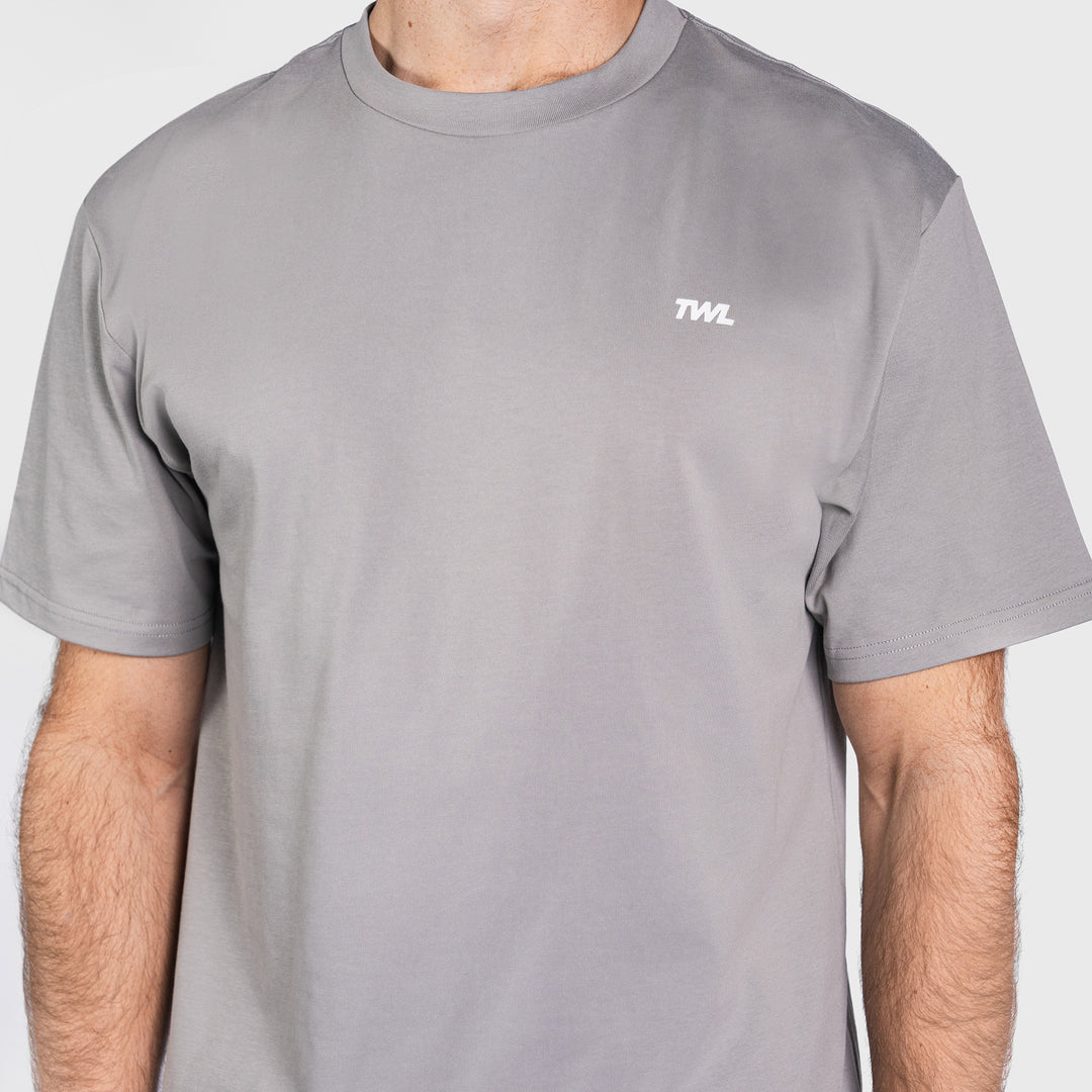 TWL - LIFESTYLE OVERSIZED T-SHIRT - PUSH THE BOUNDARIES - GREY/WHITE