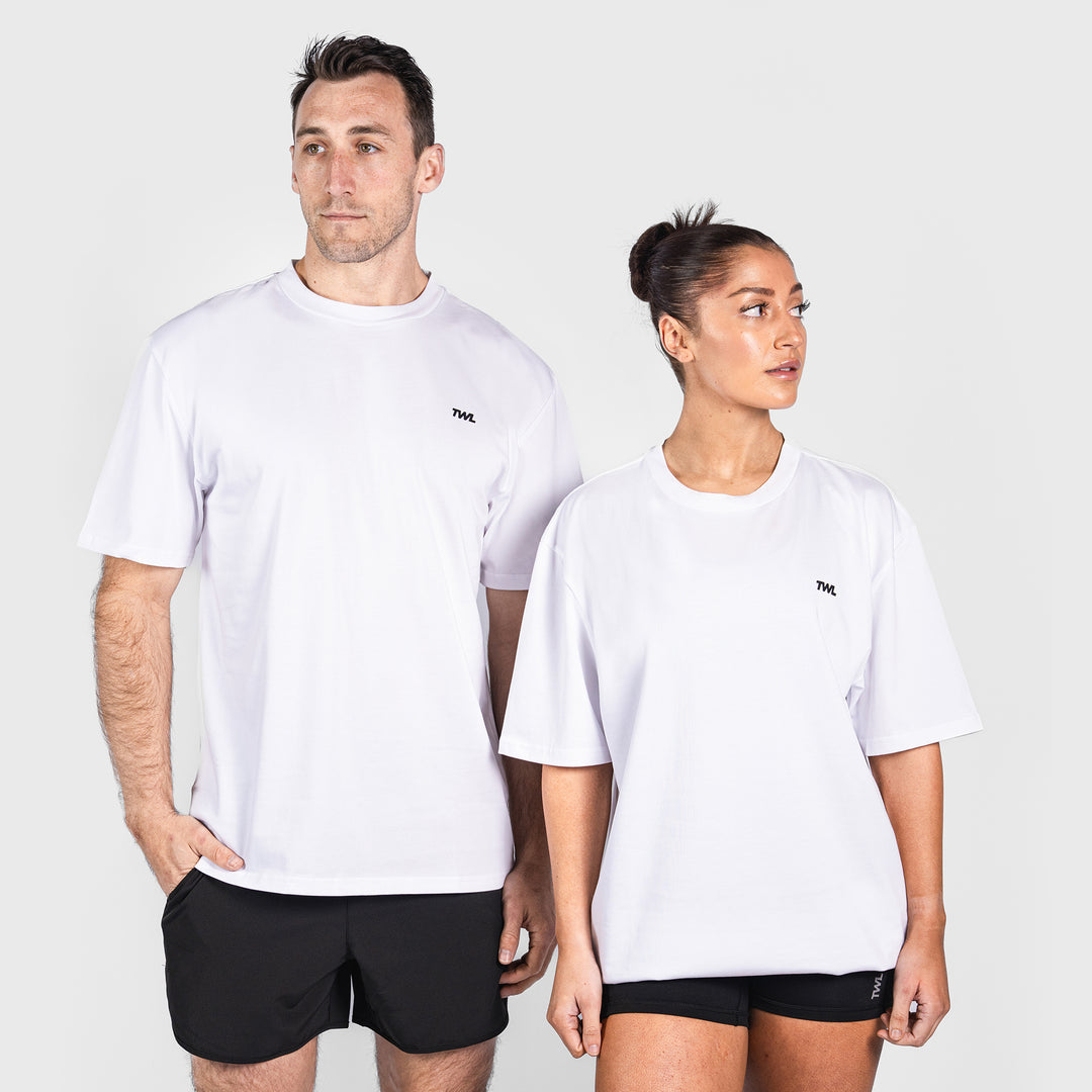 TWL - LIFESTYLE OVERSIZED T-SHIRT - PUSH THE BOUNDARIES - WHITE/BLACK
