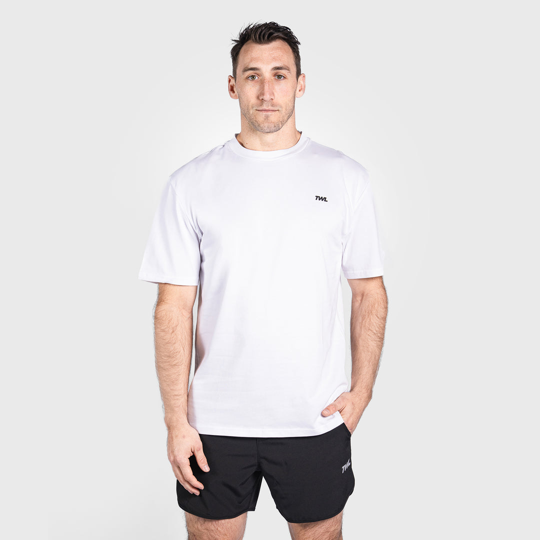 TWL - LIFESTYLE OVERSIZED T-SHIRT - PUSH THE BOUNDARIES - WHITE/BLACK