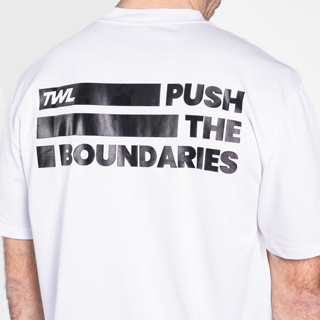 TWL - LIFESTYLE OVERSIZED T-SHIRT - PUSH THE BOUNDARIES - WHITE/BLACK