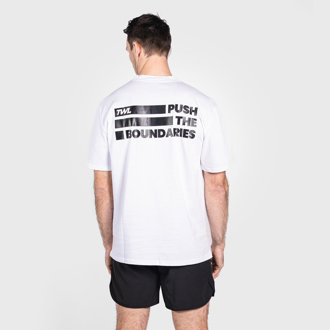 TWL - LIFESTYLE OVERSIZED T-SHIRT - PUSH THE BOUNDARIES - WHITE/BLACK