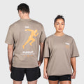 TWL -  LIFESTYLE OVERSIZED T-SHIRT - Y2K - PURSUIT/GREY BROWN