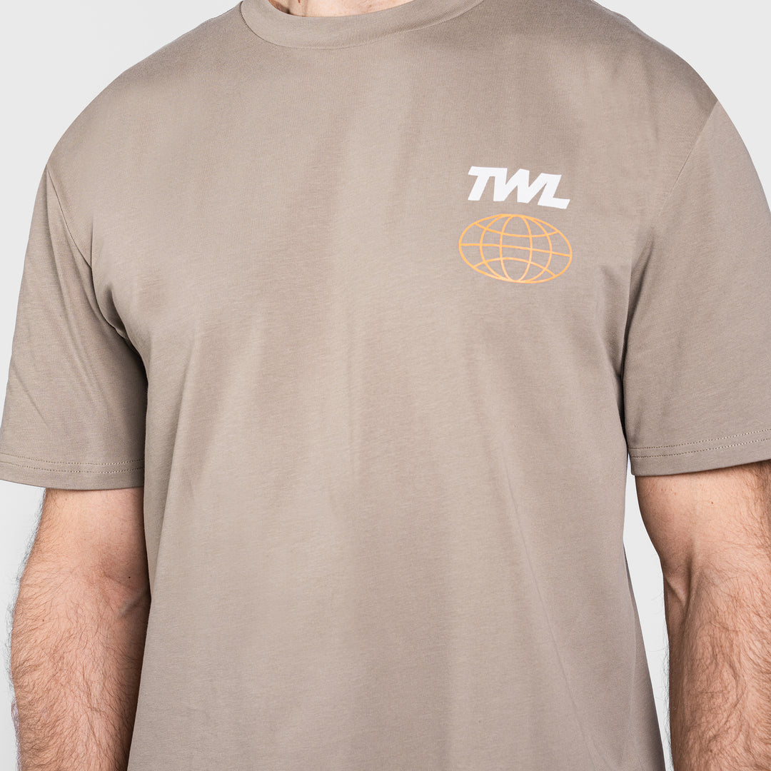 TWL -  LIFESTYLE OVERSIZED T-SHIRT - Y2K - PURSUIT/GREY BROWN