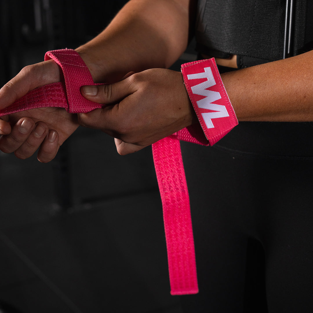 TWL - EVERYDAY COTTON LIFTING STRAPS PAIR - FLAMINGO