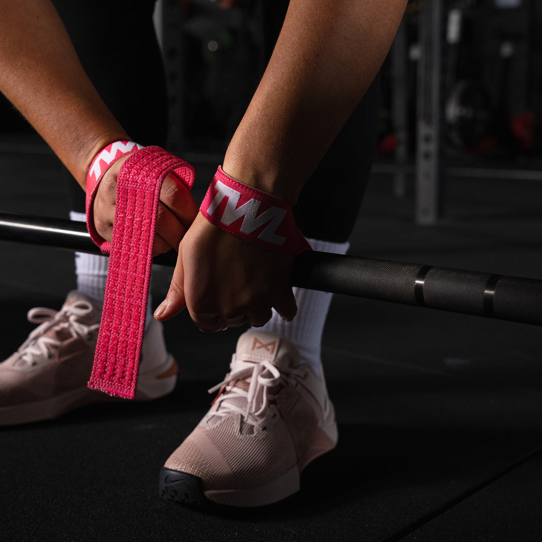 TWL - EVERYDAY COTTON LIFTING STRAPS PAIR - FLAMINGO