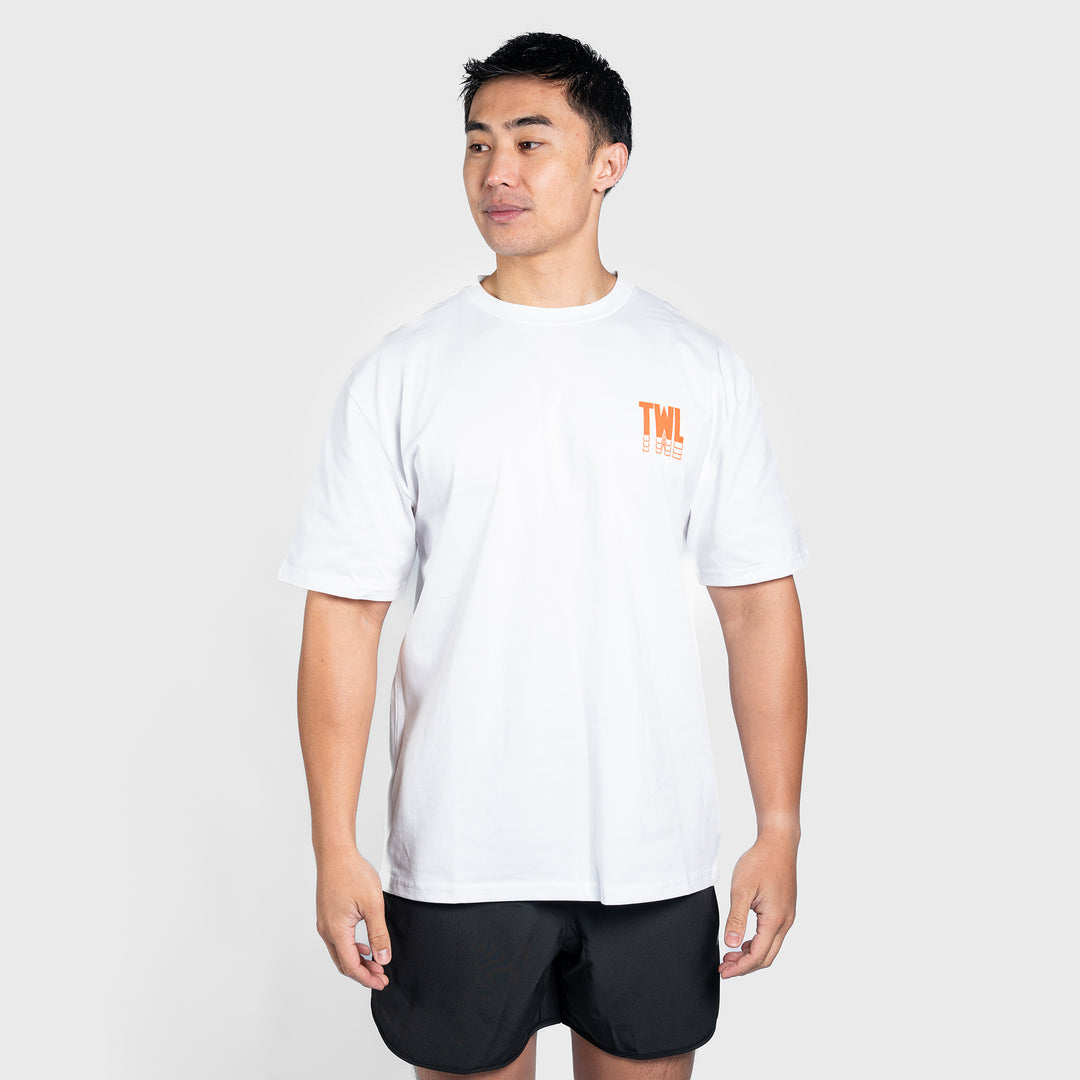 TWL - LIFESTYLE OVERSIZED T-SHIRT - BICEPS & BURRITOS - WHITE