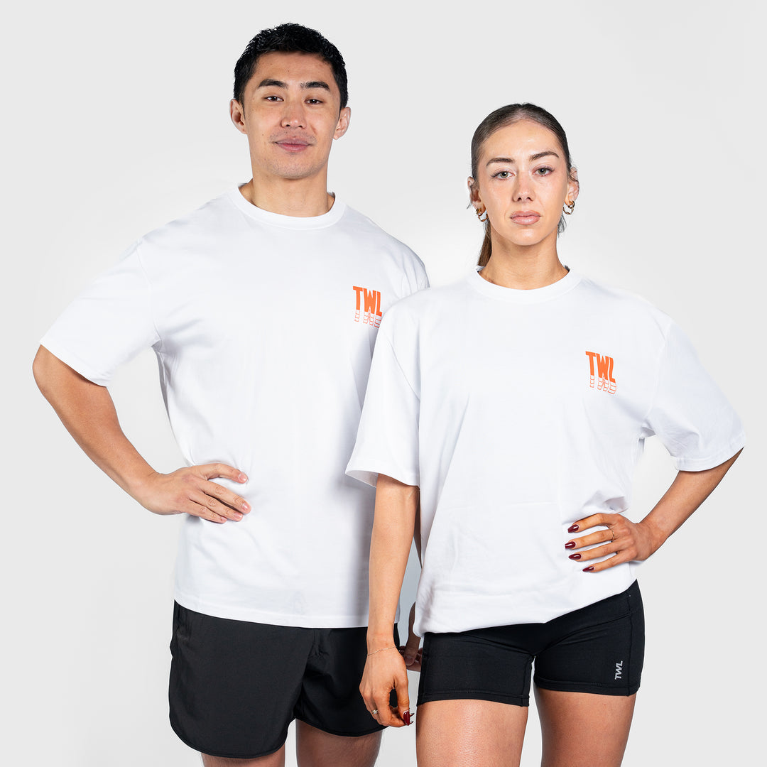 TWL - LIFESTYLE OVERSIZED T-SHIRT - BICEPS & BURRITOS - WHITE