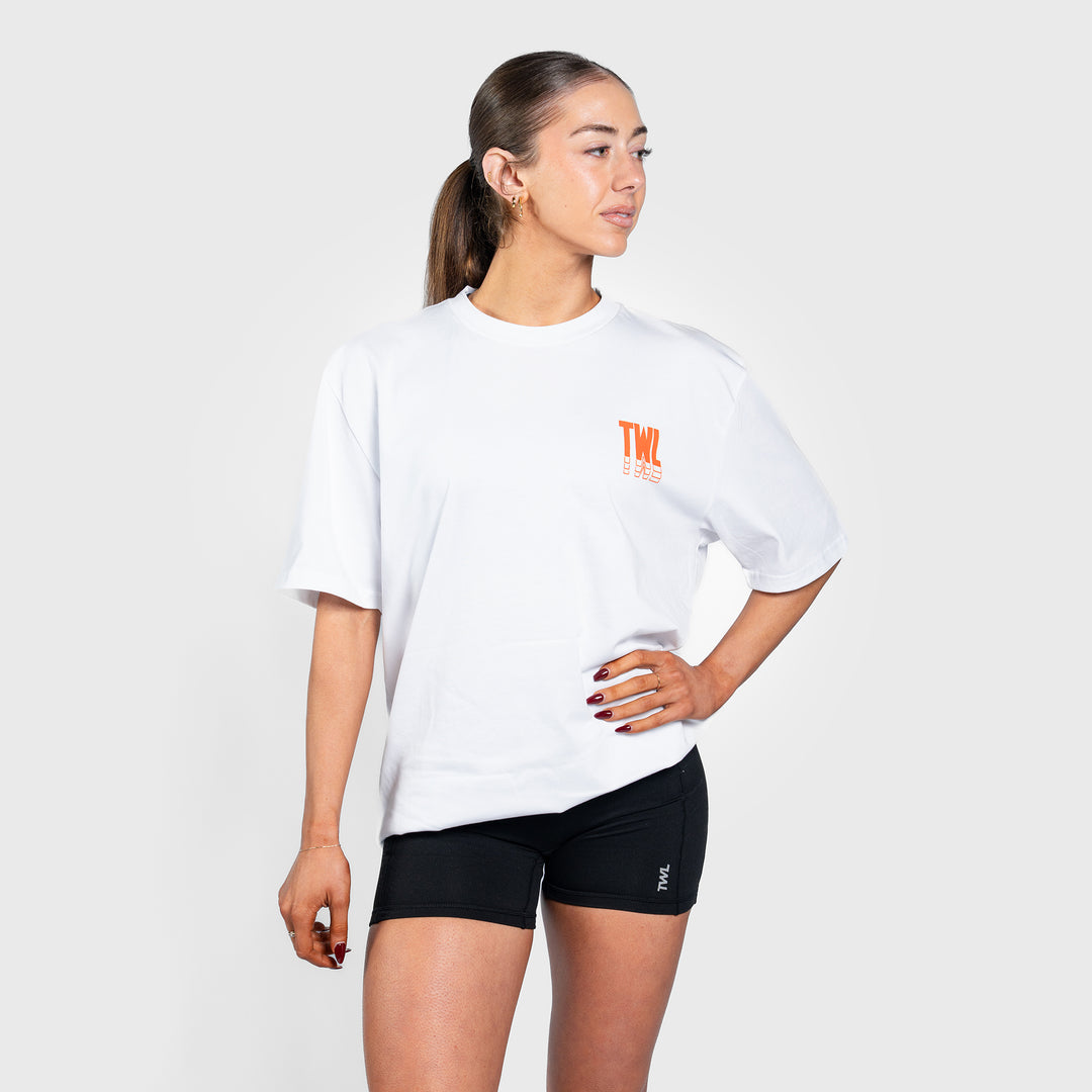 TWL - LIFESTYLE OVERSIZED T-SHIRT - BICEPS & BURRITOS - WHITE