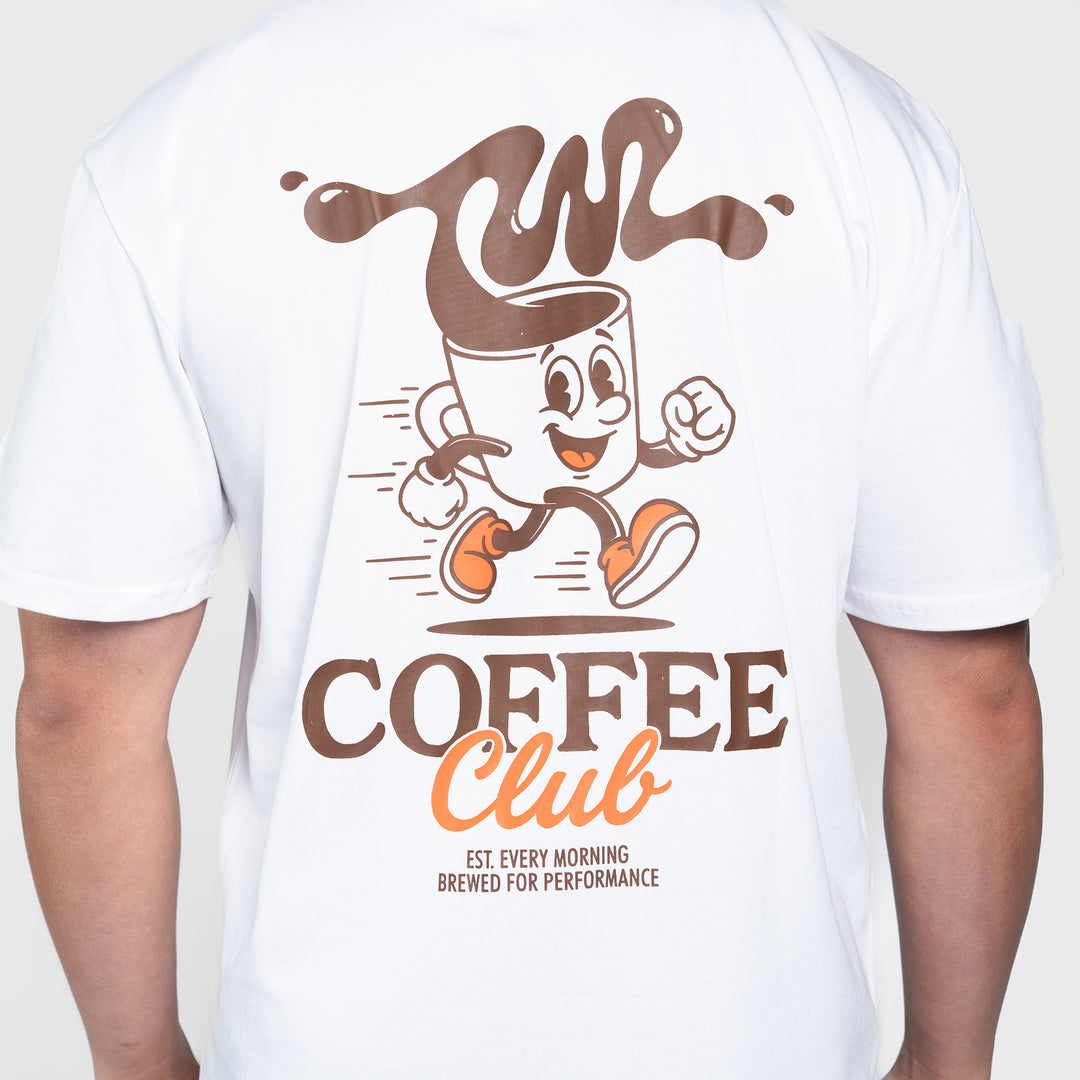 TWL - LIFESTYLE OVERSIZED T-SHIRT - COFFEE CLUB - WHITE