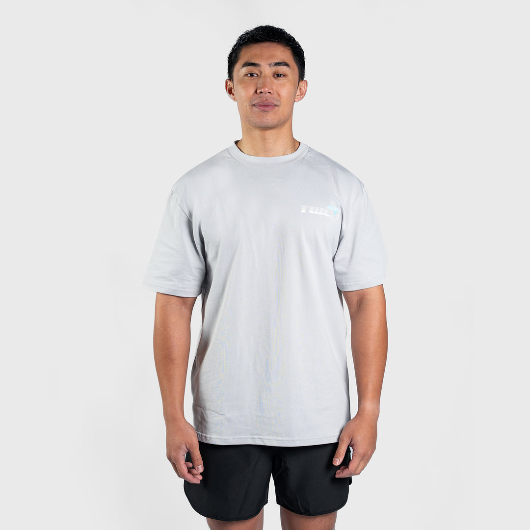TWL - LIFESTYLE OVERSIZED T-SHIRT - FAT STACKS - LIGHT GREY