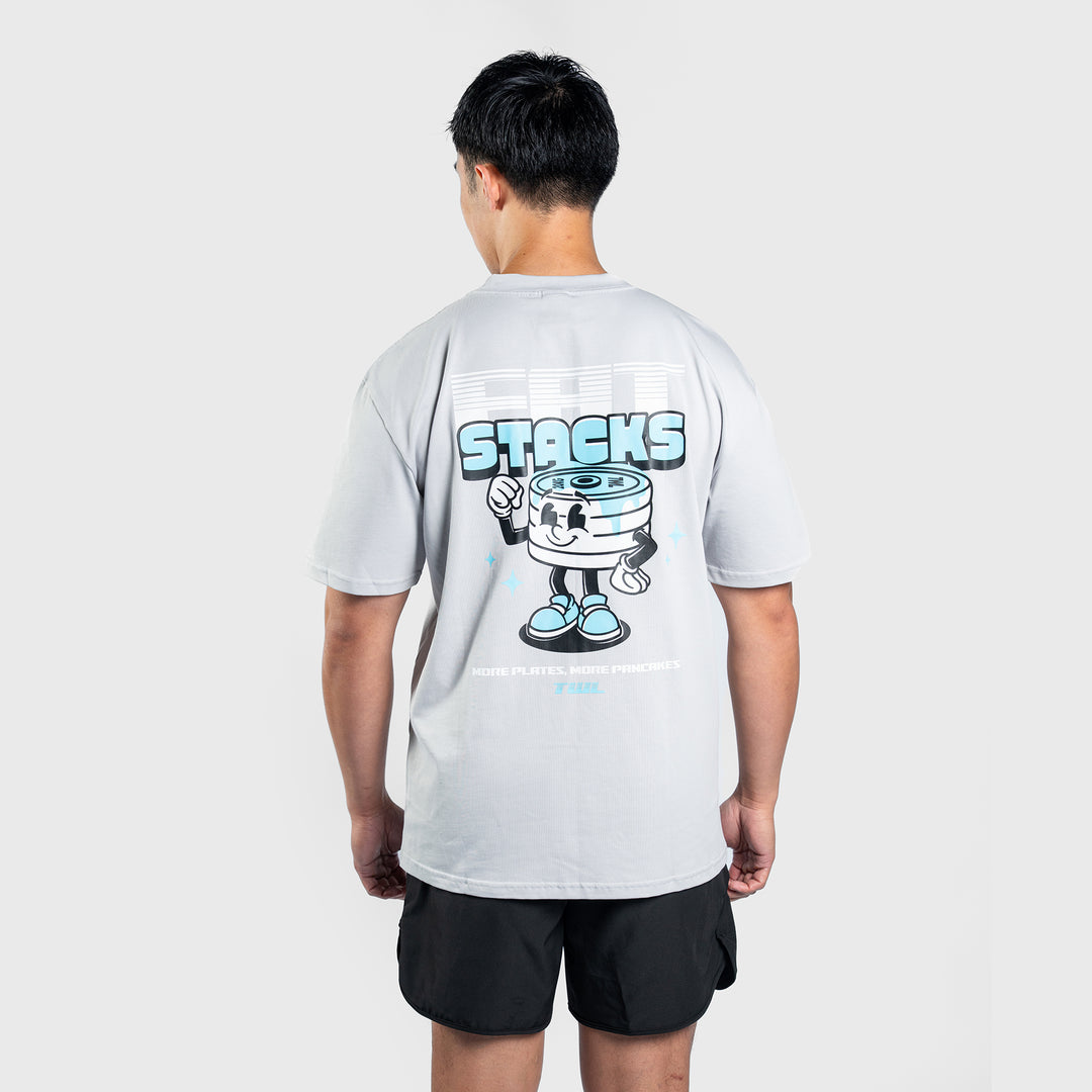 TWL - LIFESTYLE OVERSIZED T-SHIRT - FAT STACKS - LIGHT GREY