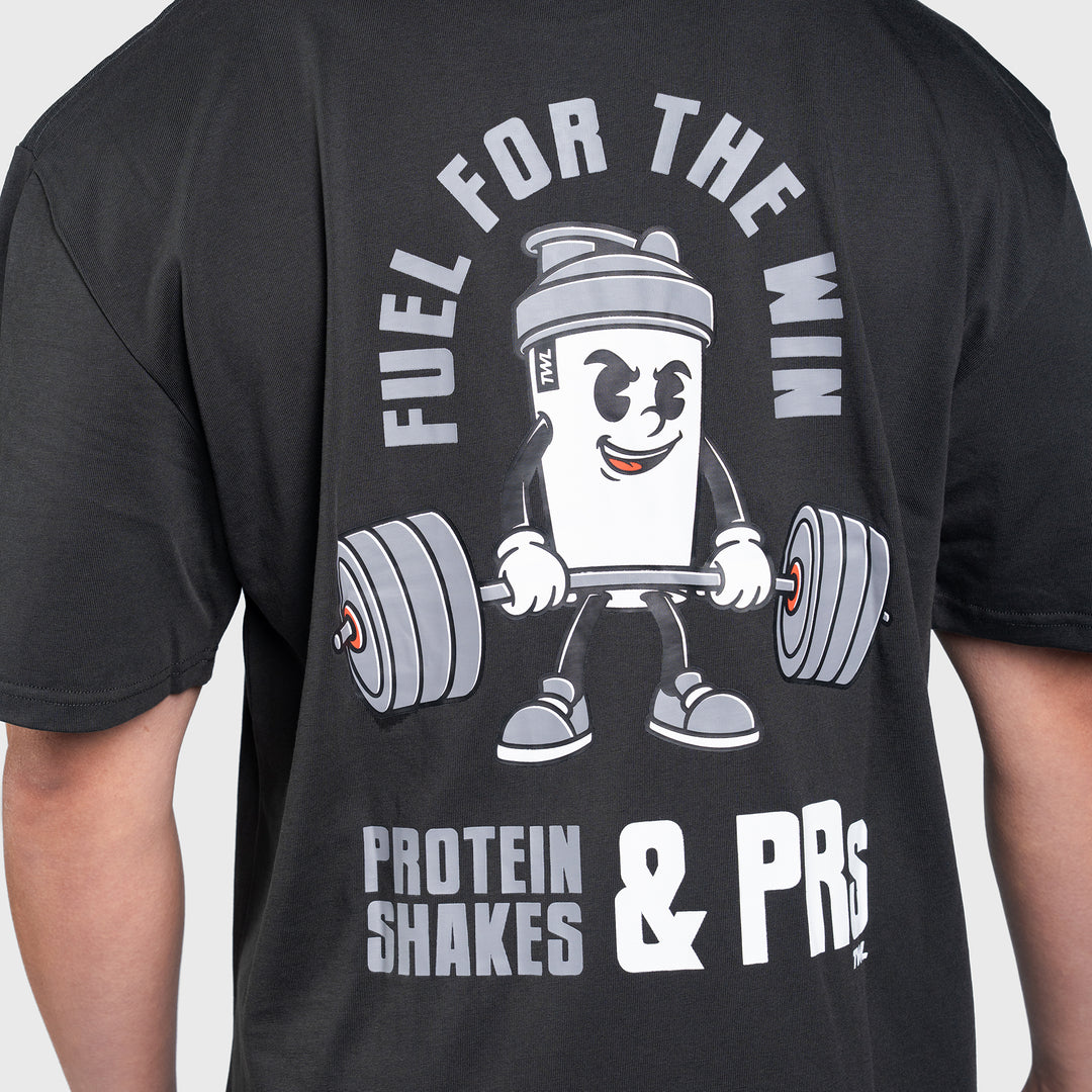 TWL - LIFESTYLE OVERSIZED T-SHIRT - SHAKER & PRs - WASHED BLACK