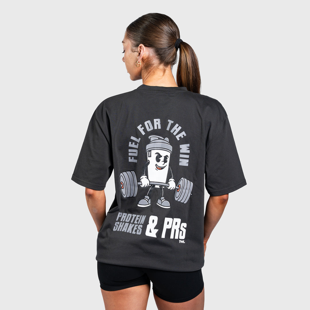 TWL - LIFESTYLE OVERSIZED T-SHIRT - SHAKER & PRs - WASHED BLACK