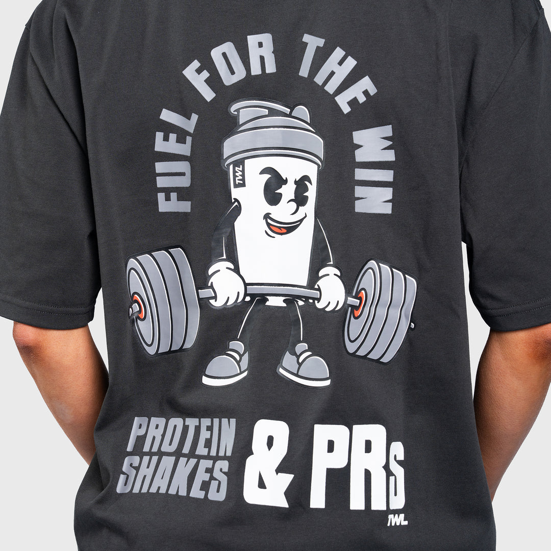 TWL - LIFESTYLE OVERSIZED T-SHIRT - SHAKER & PRs - WASHED BLACK