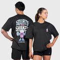 TWL - LIFESTYLE OVERSIZED T-SHIRT - SQUATS & SHAKES - WASHED BLACK