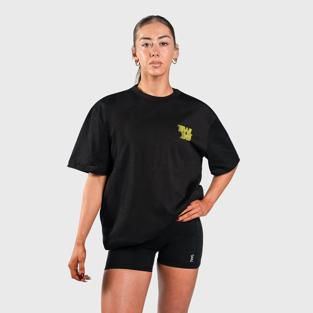 TWL - LIFESTYLE OVERSIZED T-SHIRT - TWL SPECIAL EDITION - BLACK/NEON YELLOW