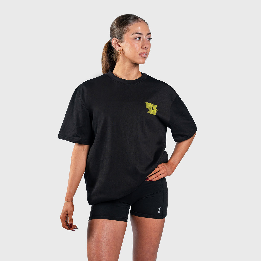 TWL - LIFESTYLE OVERSIZED T-SHIRT - TWL SPECIAL EDITION - BLACK/NEON YELLOW