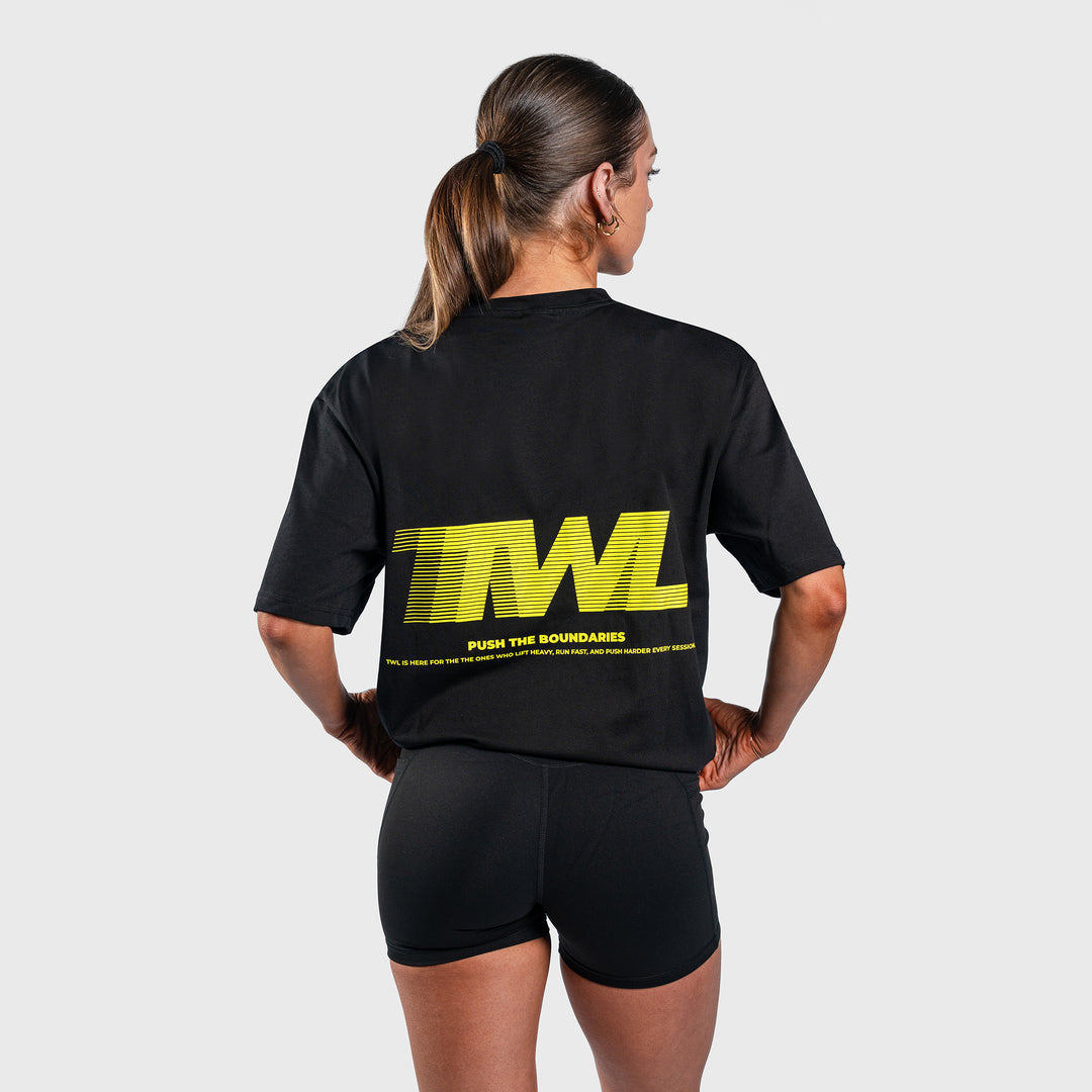 TWL - LIFESTYLE OVERSIZED T-SHIRT - TWL SPECIAL EDITION - BLACK/NEON YELLOW